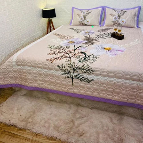 Quilted Panel Print Bed Cover