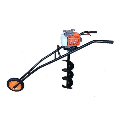 Mecstroke Brand 2Stroke 68Cc Heavy Duty Petrol Operated Hand Push Trolley Earth Auger - Automatic Grade: Semi-Automatic