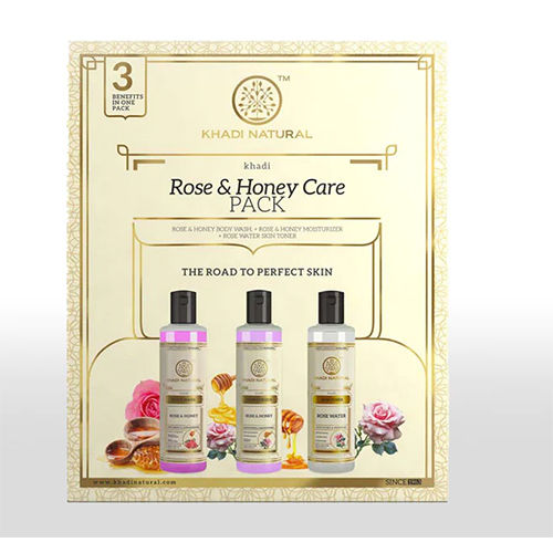 Khadi Natural Rose and Honey Care Pack-630 ml