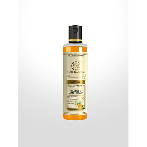 Khadi Natural Orange And Lemongrass Face Wash - Sls And Paraben Free-210 Ml