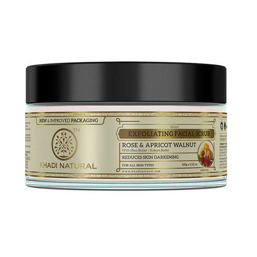 Khadi Natural Apricot and Walnut Cream Scrub With Rose-100 