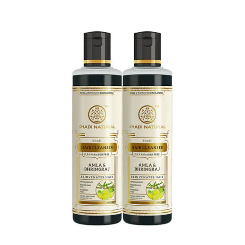 Khadi Natural Amla and bhringraj hair cleanser-SLS-Paraben Free Set of 