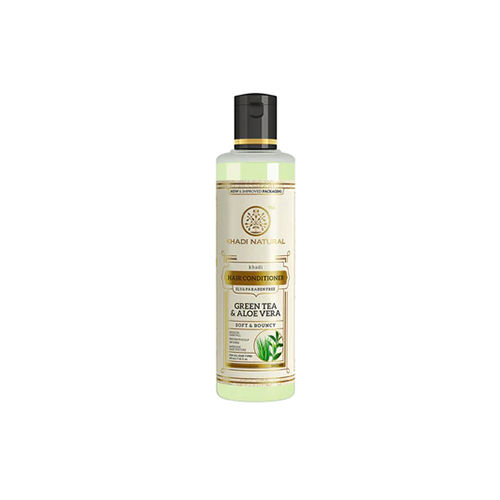 Khadi Natural Herbal Green Tea and Aloevera Hair Conditioner- Sls and Paraben Free-210 ml