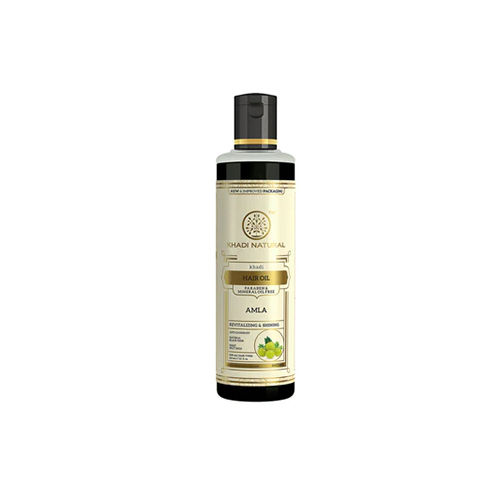 Black Khadi Natural Pure Amla Hair Oil Paraben Mineral Oil Free 210 Ml