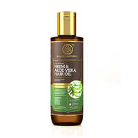 Khadi Natural Hair Oil - Liquid Form, 1 Year Shelf Life | Neem And Aloe Vera Infusion, Nourishing Serum For Healthy Hair