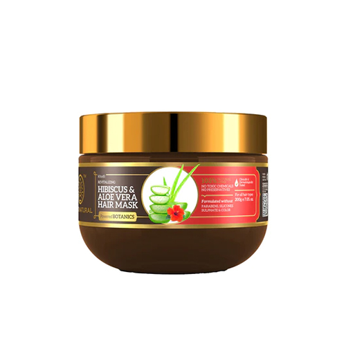 Khadi Natural Hibiscus and Aloe Vera Hair Mask - Parabens, Silicones, Sulphate and Color Free-200 g