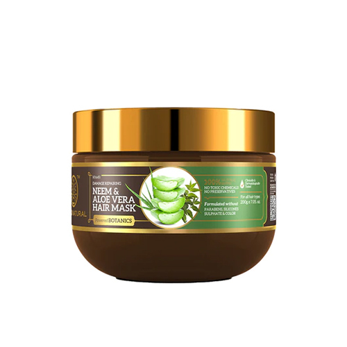 Khadi Natural Neem and Aloe Vera Hair Mask - Paraben Silicones Sulphate and Color Free-200 g
