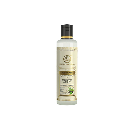 Khadi Natural Green Tea And Mint Body Wash- Sls And Paraben Free-210 Ml Recommended For: All