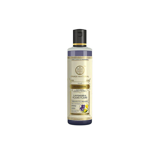 Khadi Natural Lavender and Ylang Ylang Massage Oil Paraben Mineral Oil Free 210 ml