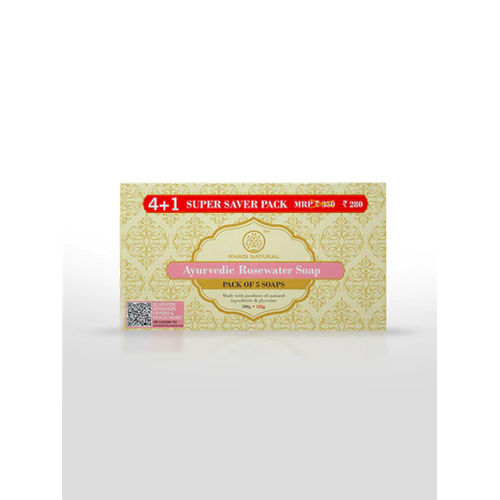 Solid Khadi Natural Combo Pack(4 And 1)-Herbal Rosewater Soap