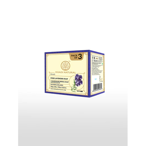 Khadi Natural Herbal Pure Lavender Soap 125 g (Pack Of 3)