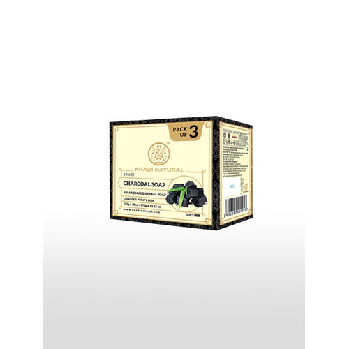 Khadi Natural Herbal Charcoal Soap 125 g (Pack Of 3