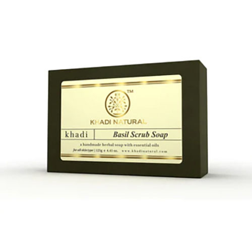 Khadi Natural Herbal Basil Scrub Soap