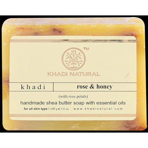 Khadi Natural Rose and Honey With Rose Petals Soap 100 