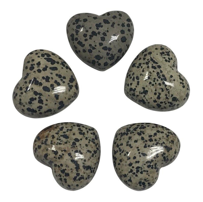 Dalmatian Jasper Hearts