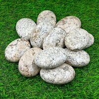 Dotted Ivory Magnesite Palmstone Grade: Top