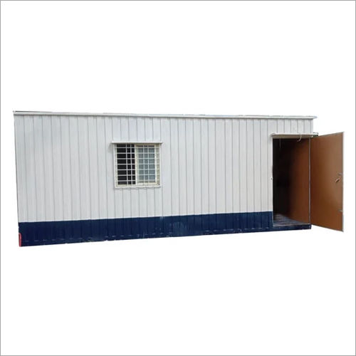 MS Portable Office Cabin - Mild Steel, Flat Roof, 20mm Wall Thickness | Customized Color, PVC Floor, Steel Door