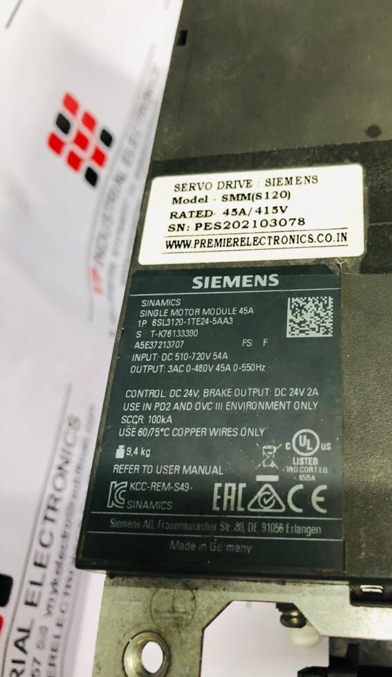 SIEMENS SINAMICS SMM-S120 6SL3120-1TE24-5AA3