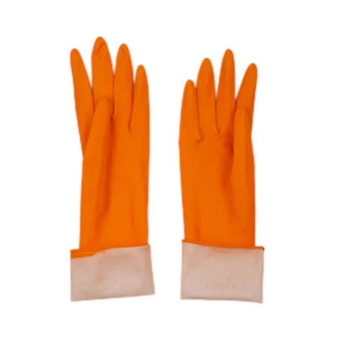 Natural Color Flock Lined Household Glove