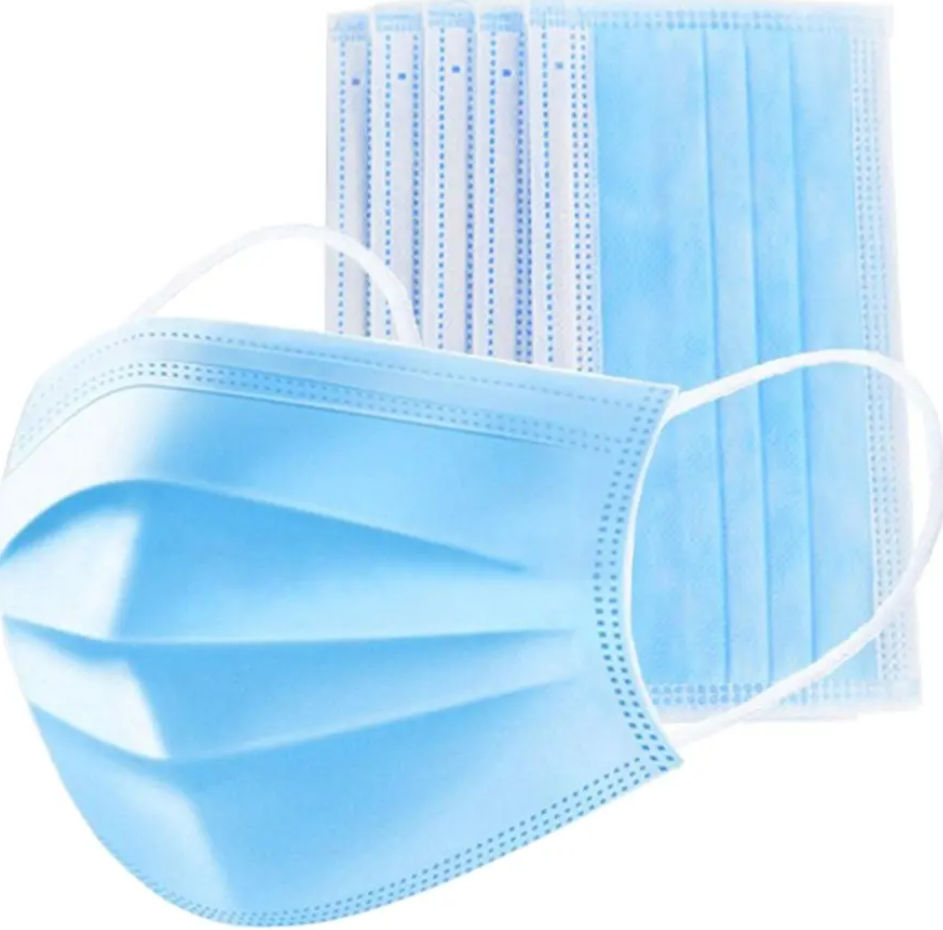 Blue 3 Ply Non Woven Surgical Face Mask