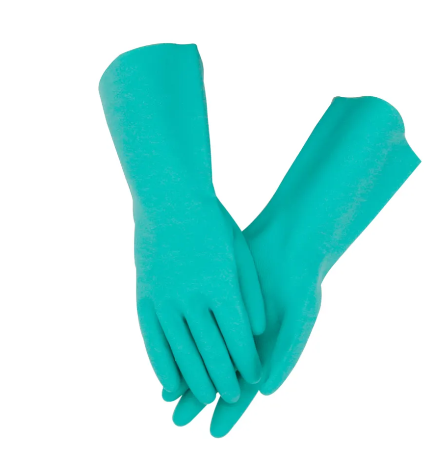 Green Nitrile Chemical Resistant Hand Gloves