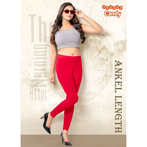 Buy Zivame Shimmer Stretch Ankle Length Leggings - Candy Red at Rs.695  online | Apparel online