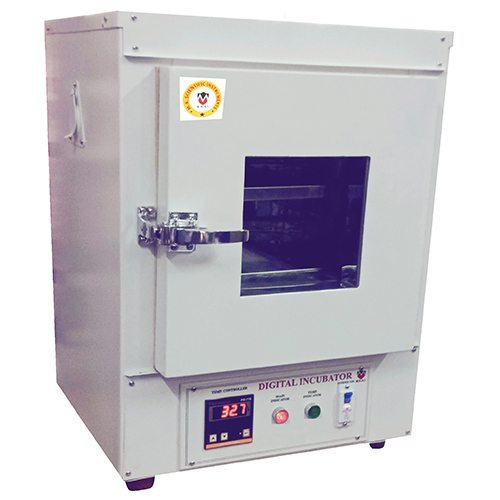 MKSI-108 Laboratory Bacteriological Incubator - 28 Liter, 300 x 300 x 300 mm Stainless Steel, Semi-Automatic Operation, Precision Temperature Control