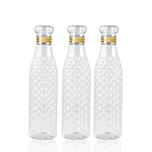 WATER BOTTLE WITH DIAMOND CUT USED BY KIDS CHILDREN S (3 PCS) (7116)