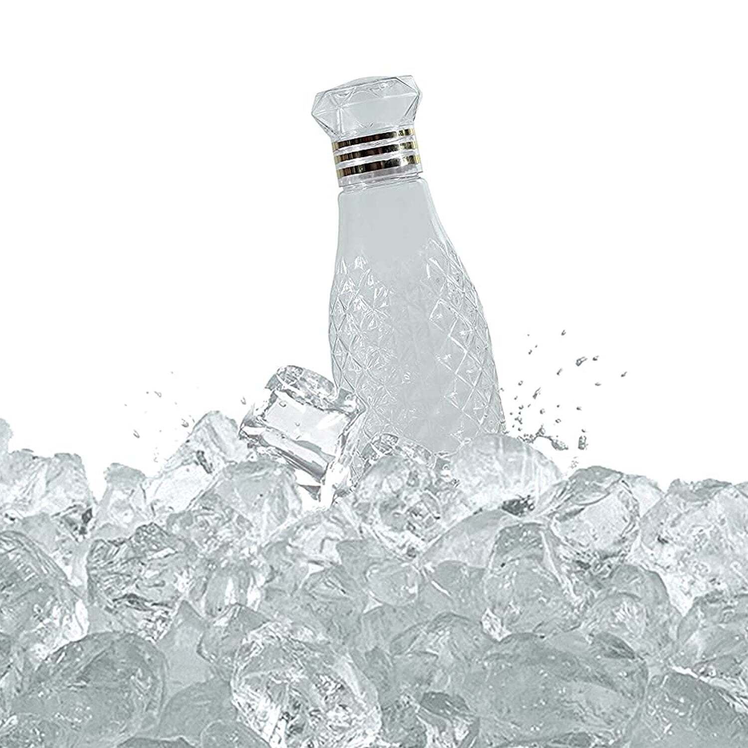 WATER BOTTLE WITH DIAMOND CUT USED BY KIDS CHILDREN S (3 PCS) (7116)