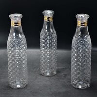 WATER BOTTLE WITH DIAMOND CUT USED BY KIDS CHILDREN S (3 PCS) (7116)