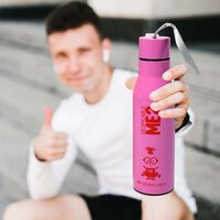 STAINLESS STEEL HOT and COLD WATER BOTTLE 100% LEAK PROOF BOTTLE OFFICE BOTTLE GYM BOTTLE HOME KITCHEN HIKING TREKING BOTTLE TRAVEL BOTTLEFRIDGE BOTTLE ( 450ML ) (7146)