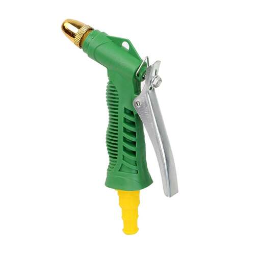 DURABLE HOSE NOZZLE WATER LEVER SPRAY GUN (0590) - Plastic Material 18*13*4 cm Size Multi/Assorted Color | Ideal for Effortless Watering and Spraying