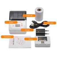 Portable Receipt Printer With 1500mAh Rechargeable Battery