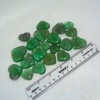 Green Fluorite Hearts