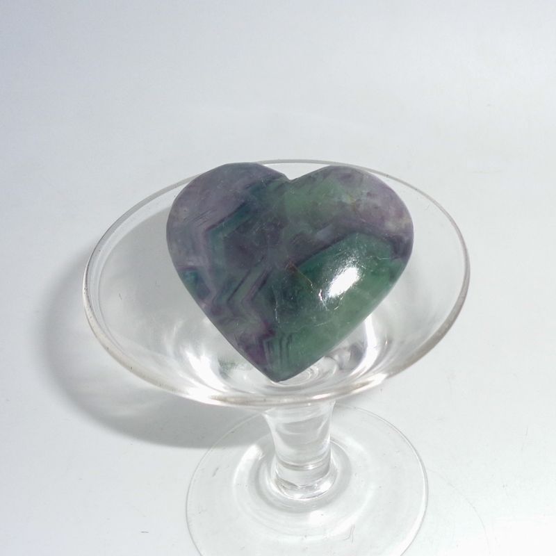 Rainbow Fluorite Hearts