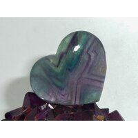 Rainbow Fluorite Hearts