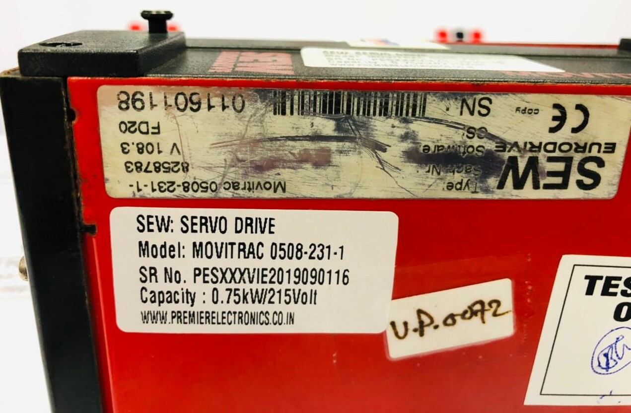 SEW SERVO DRIVE MOVITRAC 0508 0.75KW 200VOLT