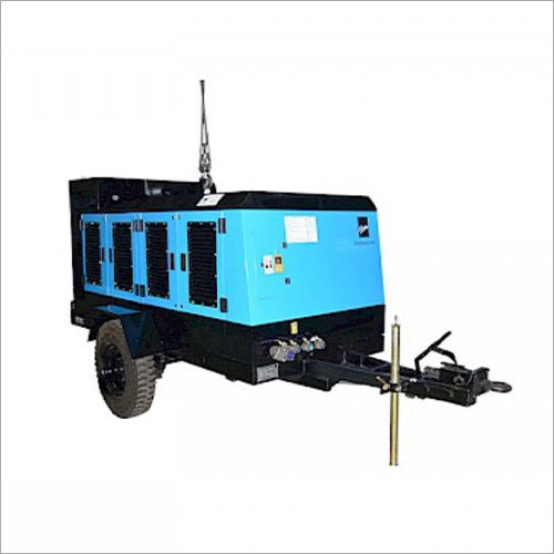 Blue N Black Diesel Portable Screw Compressor