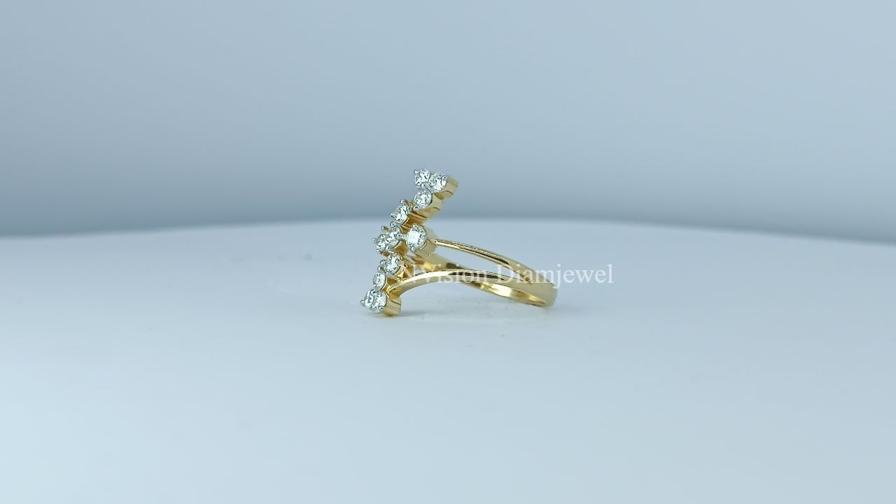 Natural Diamond Trio Ring