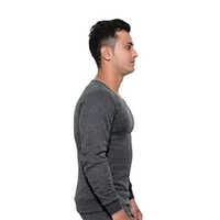 Thermal Inner Wear - Cotton Long Sleeve, Grey Color | Plain Dyed, Comfortable Winter Wear For Men