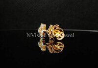 Yellow Gold Diamond Nakshatra Earrings