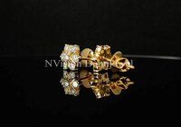 Yellow Gold Diamond Nakshatra Earrings