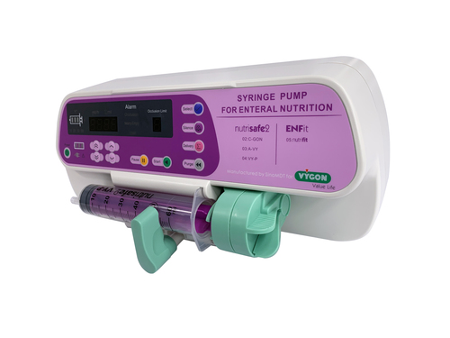 Syringe pump for enteral nutrition