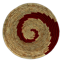 Sabai Grass Handmade Wall Basket - Set Of 3 (8"/10"/12") | Eco-friendly, Durable, Colorful Threads, Modern Arts Style, Round Shape