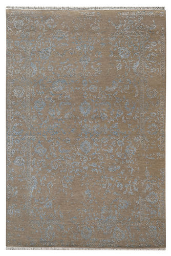 Beige/Blue 22643 Hand Knotted Carpet