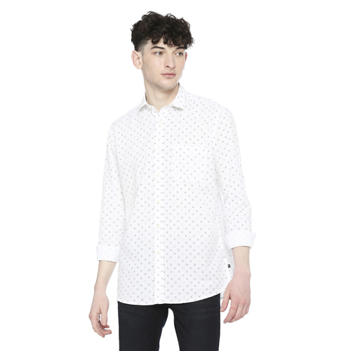 Integriti Printed White Shirt