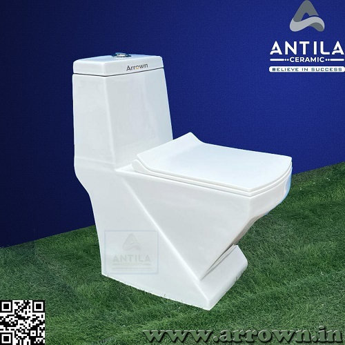 One Piece Toilet Water Closet - Color: White