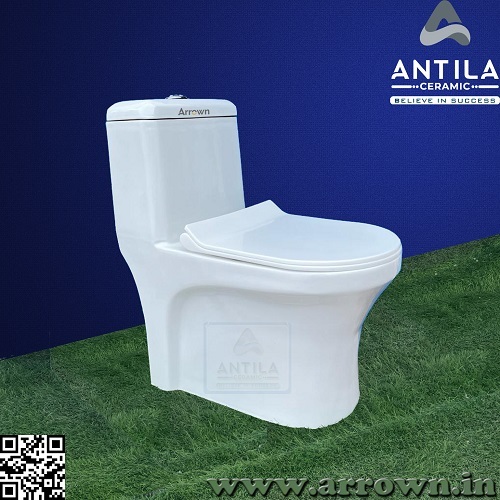 One Piece Closet Toilet - Color: White