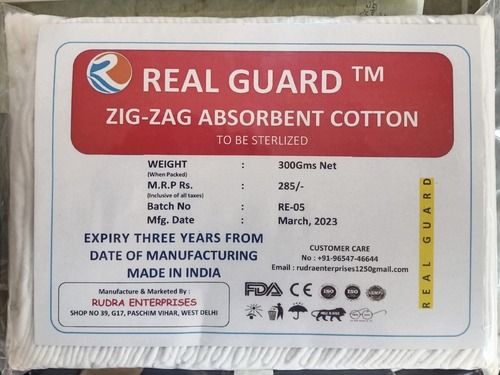 Zig Zag Absorbent Cotton