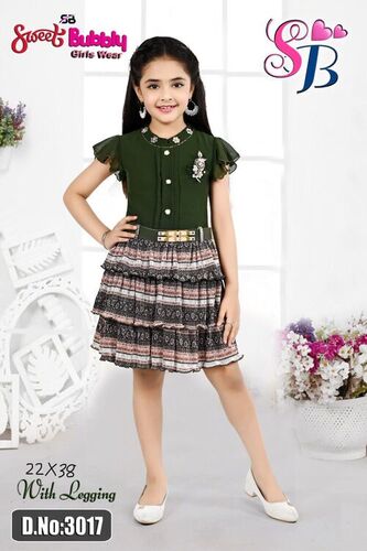 Different Available Printed Girls Frock